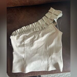 Anthropologie/Sunday in Brooklyn one shoulder top